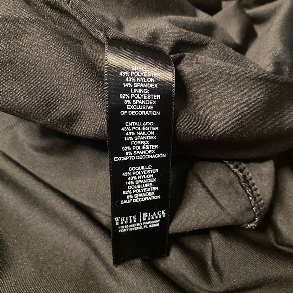 WHITE HOUSE BLACK MARKET BLACK VELVET BURNOUT SHORT SLEEVE DRESS L - Picture 10 of 10